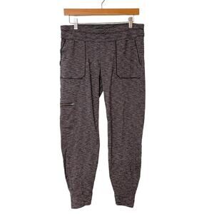 Athleta Gray Space Dye Joggers M Zip Pocket